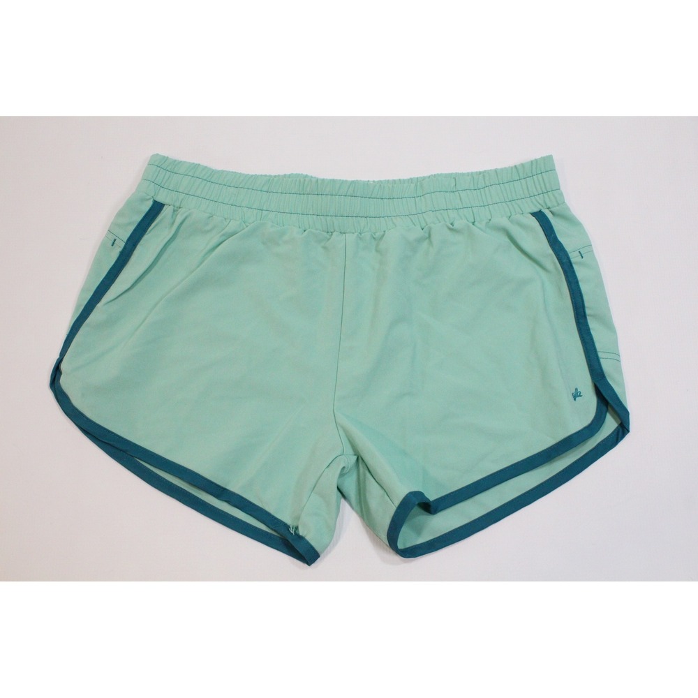 Gillz Womens Mint Green Active Fishing Shorts Teal Trim Size Medium